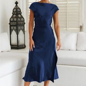 NWT*** Satin Midi Dress